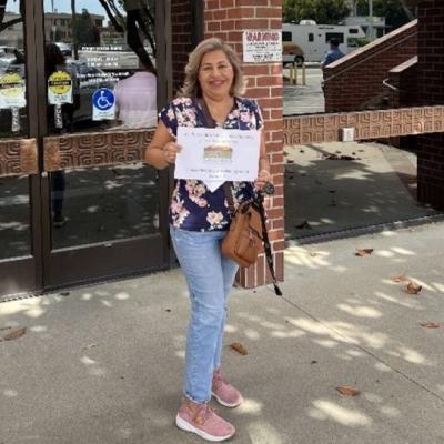 Haydee holding City of Salinas Award